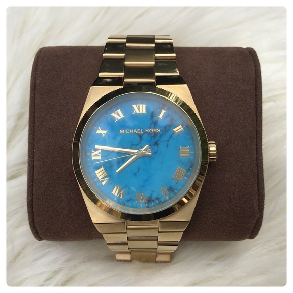 Michael Kors turquoise gold Channing watch - Picture 3 of 11